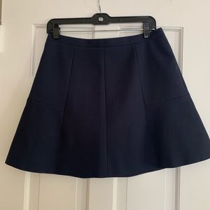 J. Crew Navy Fluted skirt